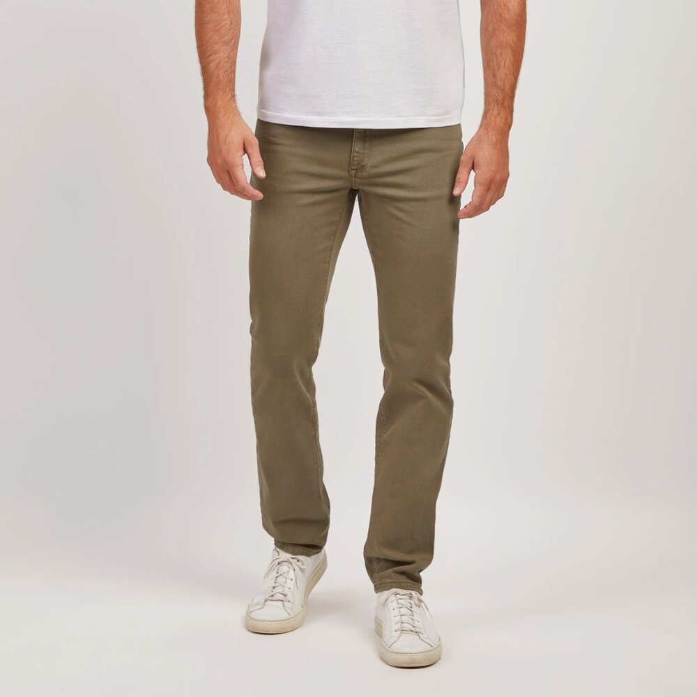 $139 NEW Mott & Bow Mercer Slim Cement Soft Twill 31x32 AG Tellis Mugsy